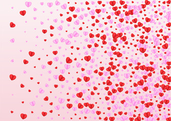 Lilac Confetti Background Pink Vector. Celebration Frame Heart. Tender Folded Texture. Purple Heart Abstract Pattern. Red Paper Backdrop.