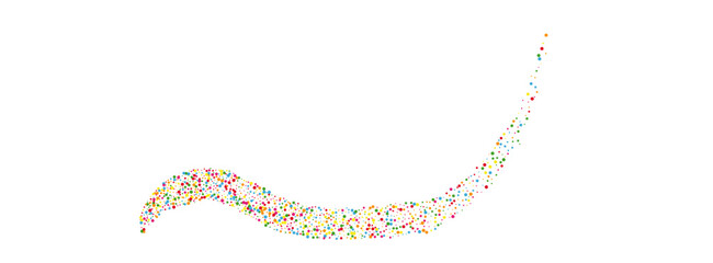 Rainbow Polka Background White Vector. Circle Fest Illustration. Bright Fete. Colorful Geometric Graphic. Round Surprise Design.