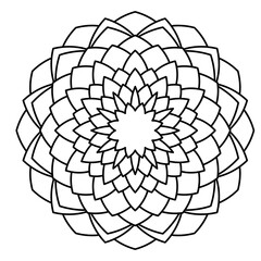 Obraz premium black and white spiritual symbol motif