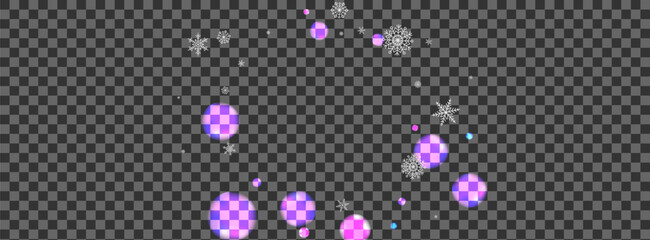 Bright Snow Background Transparent Vector. Glare Season Design. Silver Ornament. Blue Circle Glow. Weather Frame.
