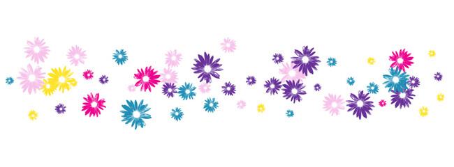 Fototapeta na wymiar Color Gerbera Background White Vector. Daisy Sweet Illustration. Pink Chamomile Holiday. Artistic Design. Sophistication Purple Garden.