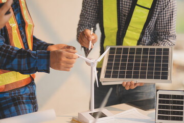 aerial view of construction worker in construction site