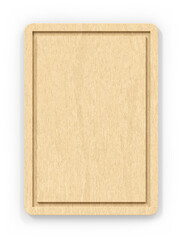 3D Render Rectangle Chopping Board CutOut
