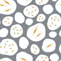 Vector gray seamless pattern background: Crop On Top.