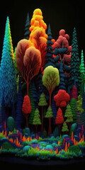 A magical forest of tread created with generative AI software