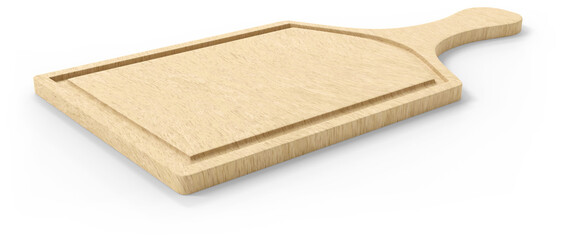 3D Render Wooden Cutting Board CutOut
