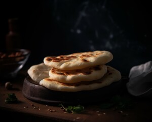 naan bread with a crispy outside and soft inside
