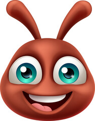Ant Insect Bug Cute Emoticon Face Cartoon Mascot