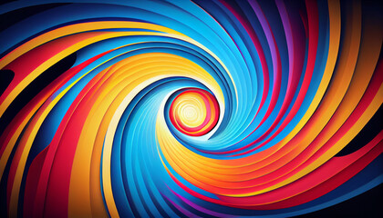 Obraz premium Generative AI, Colorful Whirlwind: A Spirited and Vibrant Wallpaper Design