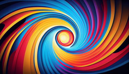 Obraz premium Generative AI, Colorful Whirlwind: A Spirited and Vibrant Wallpaper Design
