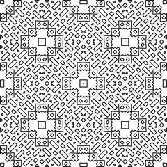 Repeating patterns of lines.  Black and white pattern for web page, textures, card, poster, fabric, textile.