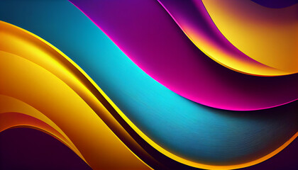 Generative AI, Vivid Vibes: Abstract Background with Vibrant Dual Colors