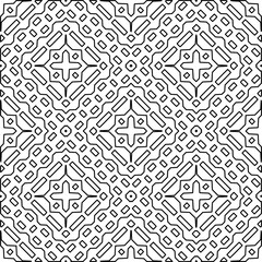 Repeating patterns of lines.  Black and white pattern for web page, textures, card, poster, fabric, textile.