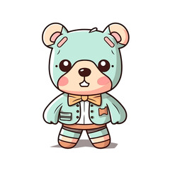 Obraz premium cute cartoon colorful teddy bear type 4