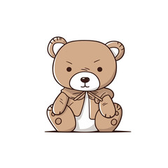 cute cartoon brown teddy bear type 2