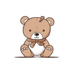 cute cartoon brown teddy bear type 1