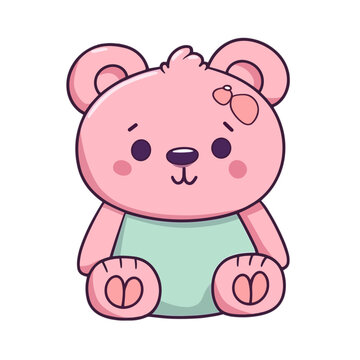 cute cartoon colorful teddy bear type 3