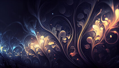 Generative AI, Ethereal Symphony: A Beautiful and Serene Abstract Wallpaper