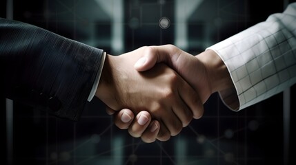 Handshake of business men - obrazy, fototapety, plakaty