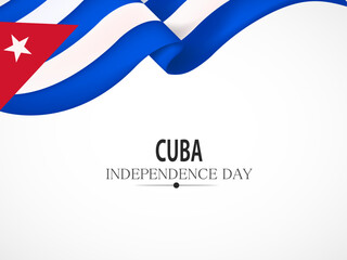 Independence day Cuba. Vector background. National day.