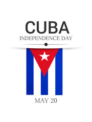 Independence day Cuba. Vector background. National day.