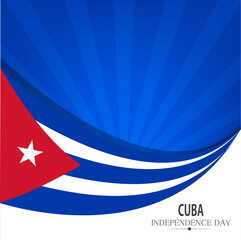 Independence day Cuba. Vector background. National day.
