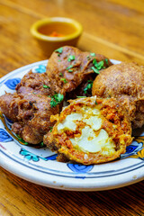 cauliflower fritters whit tahini sauce, Fez, morocco, africa