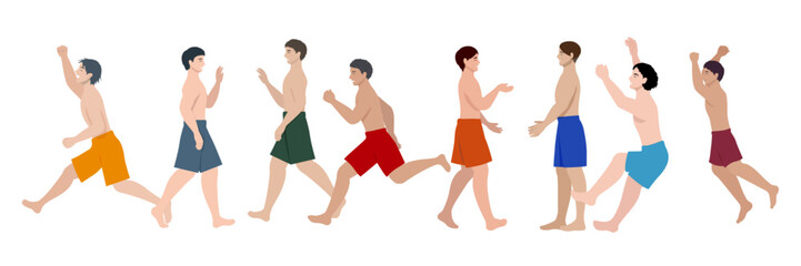 Clip art set of people (people getting excited) 