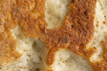 oriental flatbread made of wheat flour with water and spices