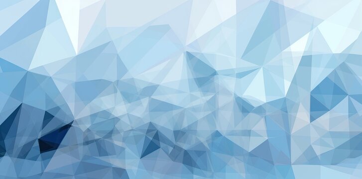 Abstract Blue Triangle Geometrical Background. Generative AI