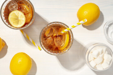Ice tea - drink for refreshing in hot summer weather