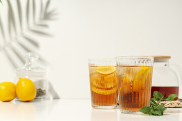 Ice tea - drink for refreshing in hot summer weather