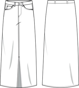 vector illustration of jeans skirt