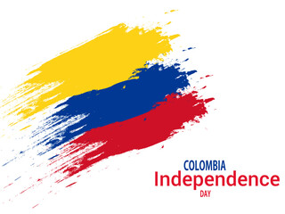 Independence day Colombia. Vector background. National day.