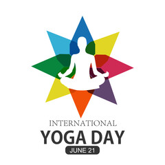 International yoga day, Vector background.