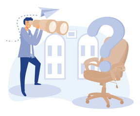 HR service concept, Apply for job, job seekers, career advice, hiring, start career, search for work, employee profile, corporate website, flat vector modern illustration