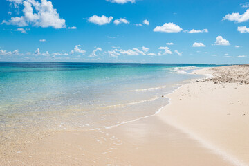 Tropical white sand beach, Seychelles.