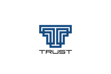 Letter T Logo Monogram Loop Infinite Style vector template. Finance Luxury Corporate Logotype concept.