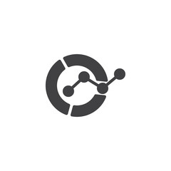 Analytics diagram vector icon