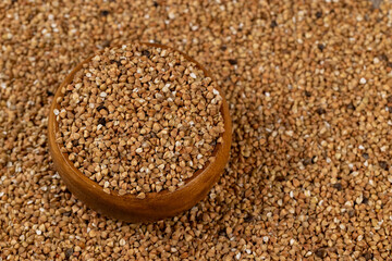 natural ecological grown buckwheat, close up