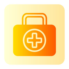 first aid box gradient icon
