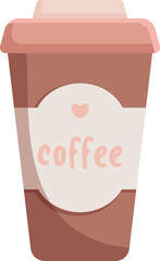 Isolated coffee paper cup