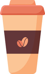 Isolated light coffee paper cup