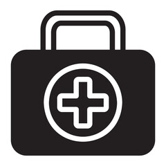 first aid box glyph icon