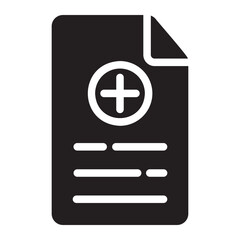 medical history glyph icon