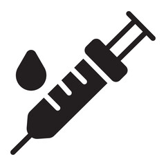 syringe glyph icon