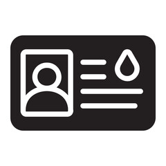 blood donor card glyph icon