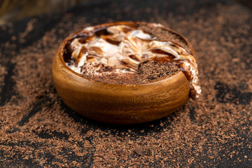 Milk sweet yogurt with bifidobacteria and chocolate
