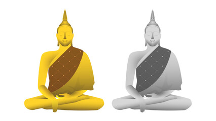 Buddha statue vector