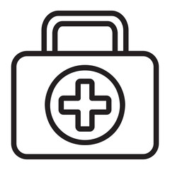 first aid box line icon